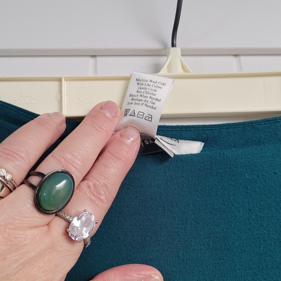 Coldwater Creek Teal Maxi Skirt and Feather Head Accent from Renn Faire - Picture 9 of 16